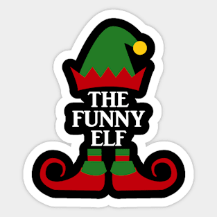 The Funny Elf Matching family Christmas Sticker